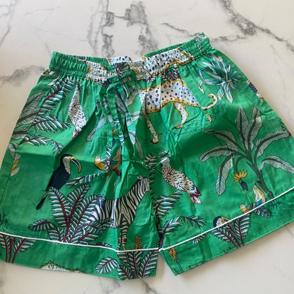 NWOT Handmade Hand block Print Cotton Pajama Shorts Various Sizes - Picture 2 of 3